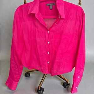 Banana Republic Pink Sheer Blouse